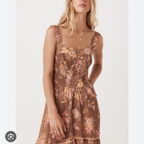 Spell & the Gypsy Collective Meadowland Linen Dress size XS EXCELLENT - Picture 14 of 15